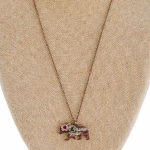 Brand new copper color Mama Bear necklace